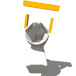 Lamp, point-estimate grasp at the estimate: lifted