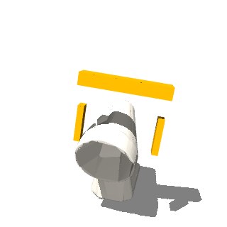 Lamp, point-estimate grasp at pose sample 2: dropped