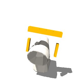 Lamp, point-estimate grasp at pose sample 4: dropped